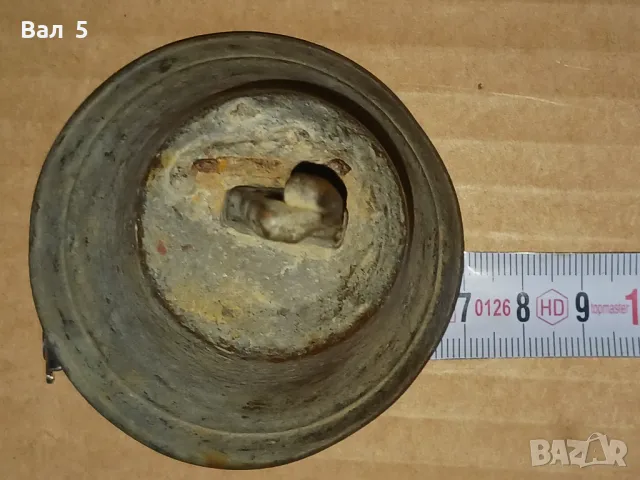 Стара бронзова камбанка , звънец , тюмбелек, снимка 4 - Антикварни и старинни предмети - 49274054