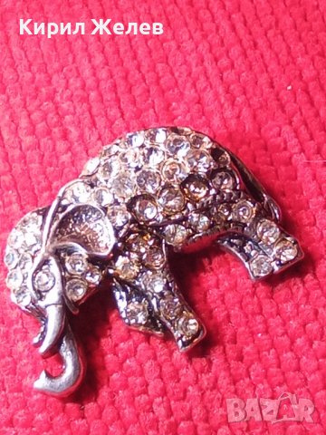 СТАРО СКЪПОЦЕННО СРЕБЪРНО СЛОНЧЕ СРЕБРО 925 ВИНТИДЖ ФИГУРАЛНА АРТ БРОШКА с КРИСТАЛЧЕТА 29159, снимка 13 - Други - 37312200