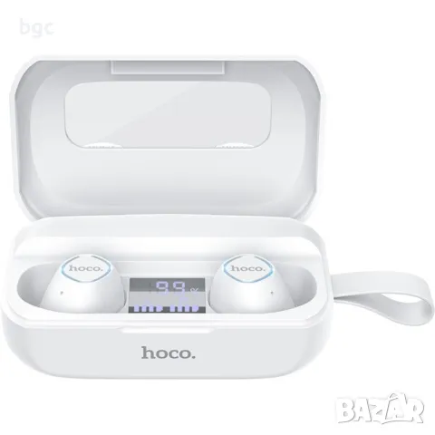 Слушалки bluetooth Hoco ES37 Treasure True Wireless, Бял - 24 месеца гаранция