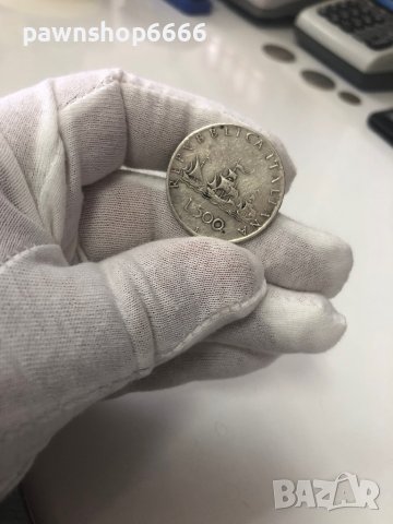 Сребърна монета Италия 500 лири,1961, снимка 14 - Нумизматика и бонистика - 41402926