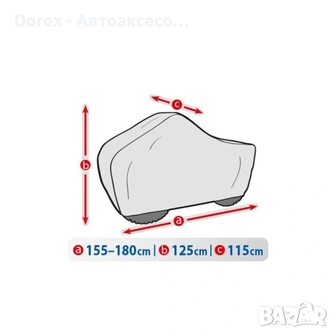 Покривало Kegel серия Basic S и м quad за АТВ, снимка 3 - Аксесоари и консумативи - 53656248