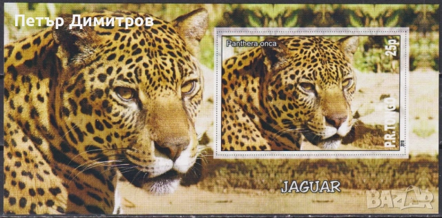 Чист блок Фауна Птица Пингвин 2011 Ягуар 2010 от Тонго, снимка 2 - Филателия - 50589732