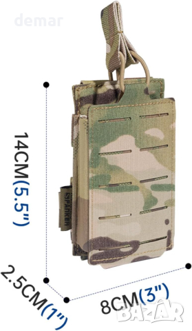 ELITE SPANKER Найлонов калъф за пълнители за пушка Carrier, Molle Mag Pouch - M4, M16, AR-15 и др., снимка 2 - Оборудване и аксесоари за оръжия - 44742068