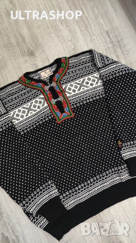 Мъжки вълнен пуловер DALE OF NORWAY Размер: XL Отлично състояние, снимка 8 - Пуловери - 52894111