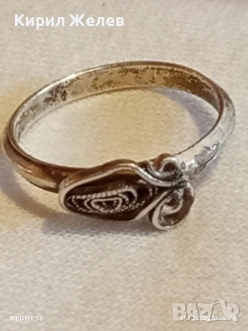 КРАСИВ АЖУРЕН СРЕБЪРЕН ПРЪСТЕН ФИЛИГРАННА ИЗРАБОТКА ЕТНО АРТ 38917, снимка 7 - Пръстени - 52737221