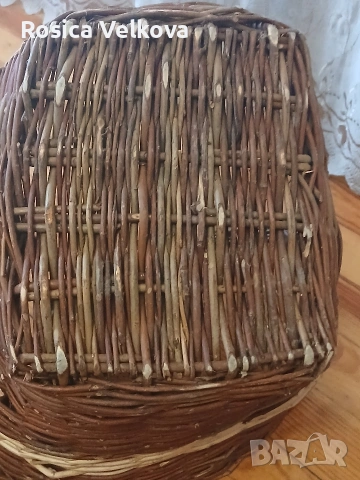 Голяма ръчно плетена кошница , снимка 7 - Декорация за дома - 53868796