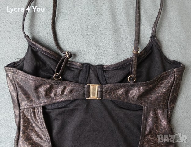 XS (70A) цялостен бански в тъмна леопардова окраска, снимка 15 - Бански костюми - 41603873