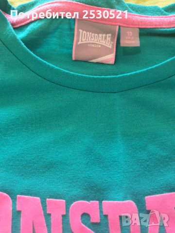 Тениски за момиче "Lonsdale", снимка 4 - Детски тениски и потници - 41198707