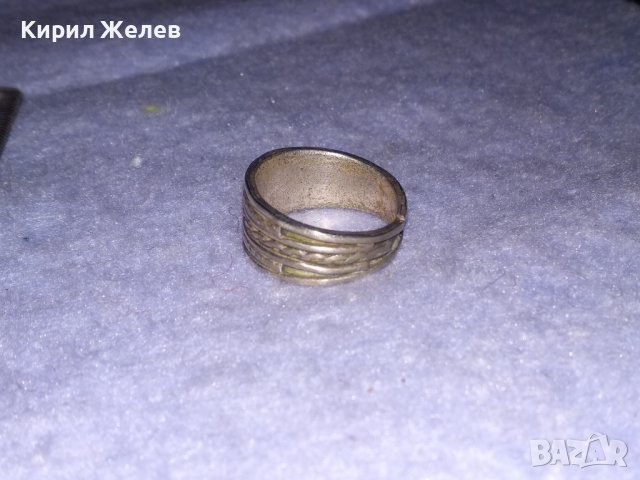 СТАР ВЪЗРОЖДЕНСКИ СРЕБЪРЕН САЧАНЕН ПРЪСТЕН ЕТНОГРАФСКИ ОРНАМЕНТИРАН МАЙСТОРСКИ 16850, снимка 9 - Антикварни и старинни предмети - 39547571