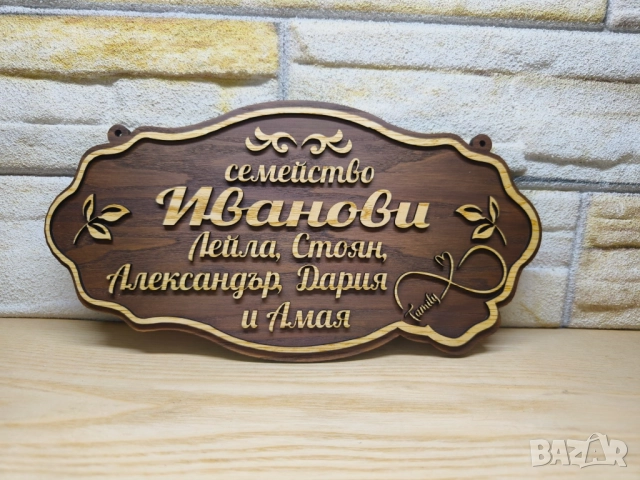 🌟Персонализирана табела с текс по избор имена, фамилия или всичко друго което решите