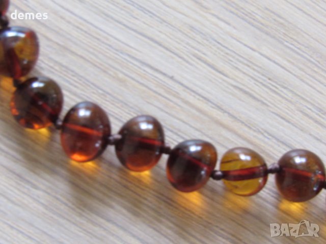 Колие-кръг от първокласен балтийски кехлибар, снимка 4 - Колиета, медальони, синджири - 41353644