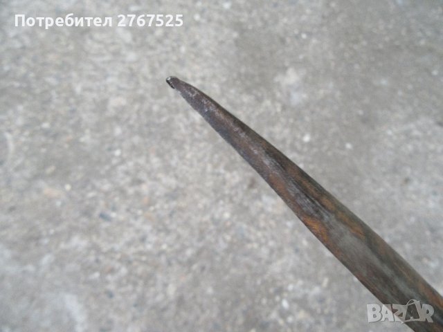 Старо Ковано Острие 18/19 век от Африканско копие нож , снимка 4 - Антикварни и старинни предмети - 40197143