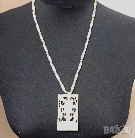 Старинно колие от слонова кост(12.3), снимка 5 - Колиета, медальони, синджири - 40709962