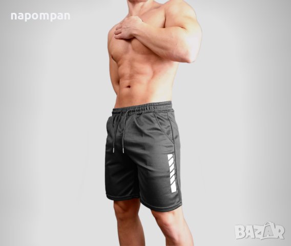 Мъжки черни спортни къси панталони за фитнес и тичане , снимка 4 - Къси панталони - 41209439