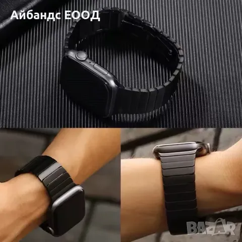Стоманени каишки Link Bracelet за Apple Watch ULTRA/SE/10/9/8/7/6, снимка 5 - Каишки за часовници - 49411206
