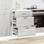 vidaXL Кухненски шкаф Porto, сив сонома, инженерна дървесина, снимка 3