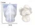 3D Ангел момче молещ молитва Кръщене силиконов молд форма фондан шоколад смола гипс свещ, снимка 3