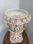 Capodimonte 39см-3кг/Каподимонте голяма стара фигурална италианска порцеланова ваза-урна с херувими, снимка 3