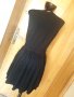 Черна къса рокля плисе солей с дантела М/Л, снимка 2