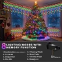 Нови Коледни висулки 400 LED RGB, 8 режима, външни, водоустойчиви светлини, снимка 3
