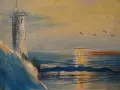 Картина "Морски страж" принт акрил 1990 г, снимка 2