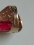 Руски златен пръстен с рубин 1, снимка 6