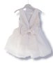 Официална детска рокля за Кръщение Сватба Бяла рокля с тюл и голяма панделка 