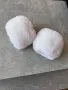 Бели Маншети Пухени Еко косъм Изкуствен с пух, снимка 3