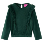 Детска блуза с харбалички, тъмнозелена, 140(SKU:15110
