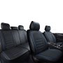 Тапицерия за кола, подложки за седалка, 5 БР, К-Т, черна/ син, снимка 1 - Аксесоари и консумативи - 40744656