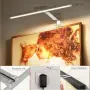 Сребриста LED лампа за картини 61 см с дистанционно, 3000 K, британски щепсел, снимка 4
