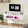 ТВ шкаф HOMCOM, нисък стенен шкаф за телевизор с RGB LED осветление в 16 цвята,, снимка 8