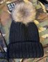 дамска шапка зимна голям естествен пух лисица тик так копче и се сваля, снимка 4