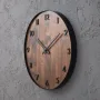 Стенен часовник ORBIT - ОРЕХ -ръчна изработка арт дизайн за дома, снимка 2