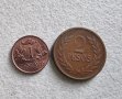 Монети.  Колубия. 1 цент и 2 песо. 1969 и 1979 г . 