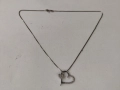 Сребърно колие 925 сърце, снимка 1