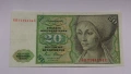 Банкнота от 20 марки 1980 година - Западна Германия, снимка 1