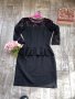 Страхотна нова черна еластична рокля с пеплум на талията , снимка 3