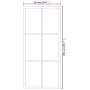 vidaXL Плъзгаща се врата с механизъм, ESG стъкло и алуминий, 90x205 см, снимка 10