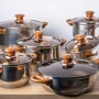 Комплект съдове за готвене от 12 части – Неръждаема стомана, равномерно нагряване и лесна поддръжка, снимка 2