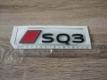 емблема Audi SQ3 нов стил черно с червено, снимка 2