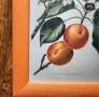 Винтидж принт на праскова в дървена рамка, снимка 2