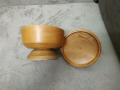 Дървена купа с капак, снимка 2