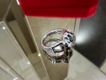 CARTIER Panthere de Cartier White Gold Black 5 Diamonds Пръстен, снимка 5