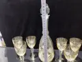 ретро кристални чаши за ракия с гарафа , снимка 6