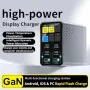 Настолна GaN зарядна станция с 6 порта и LCD дисплей, USB-C до 140 W, снимка 3