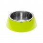 Метална купа за домашен любимец с пластмасова поставка в зелено Кучешка купичка Купа за куче/коте, снимка 1
