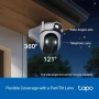 Нова Tapo 2K 3MP Dual Lens външна охранителна камера Alexa охрана дом, снимка 10