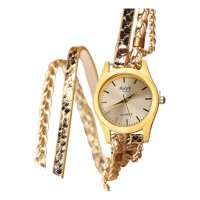 Дамски ръчен часовник тип гривна с верижки, снимка 3 - Дамски - 40825025
