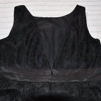 Черна официална рокля Dika, имитираща дантела, размер 44., снимка 5 - Рокли - 39481558